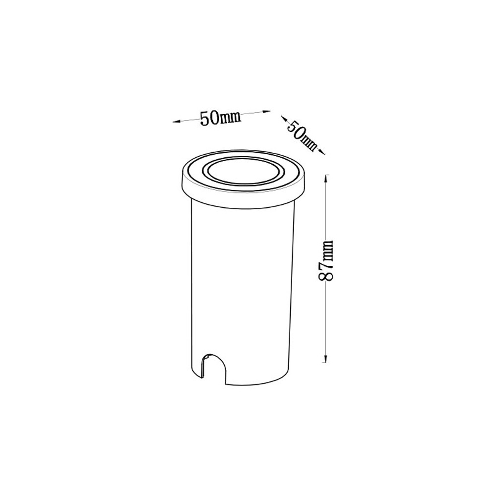 چراغ دفنی 2 وات PLX 4002 سایز