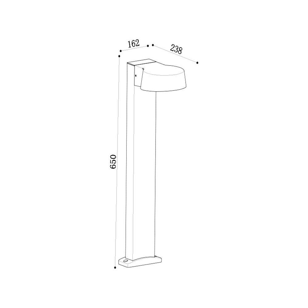 چراغ پارکی ۱۲ وات PLX 8004-B سایز