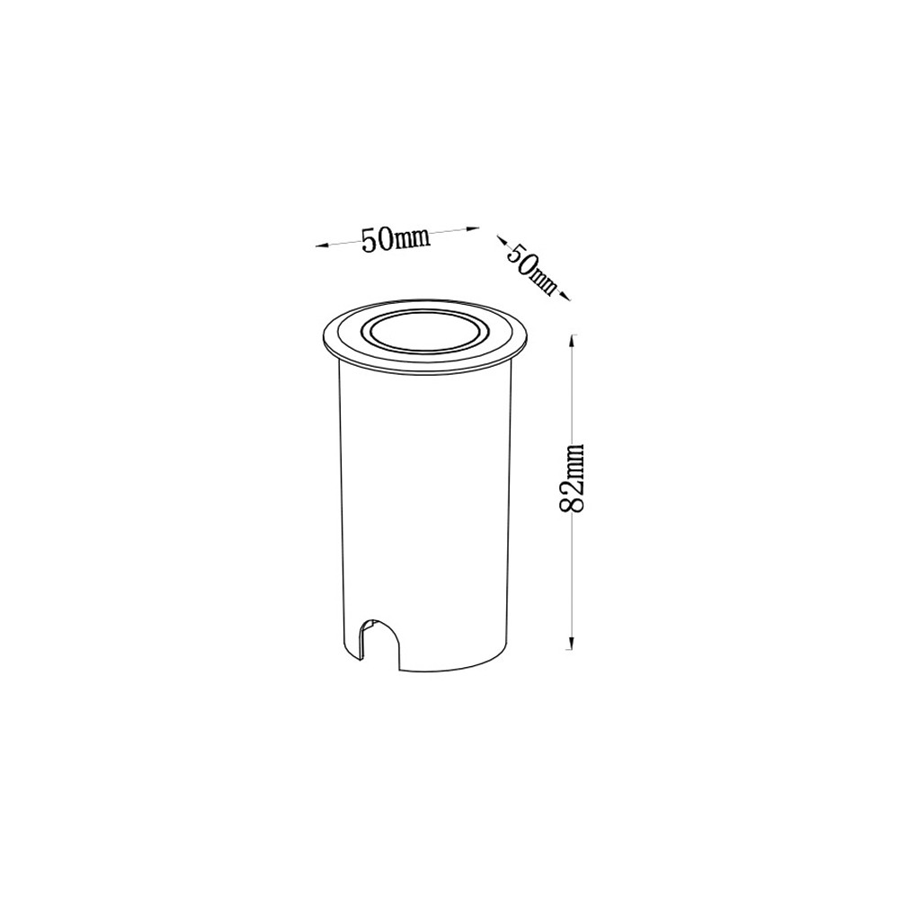چراغ دفنی 2 وات PLX 4003 سایز