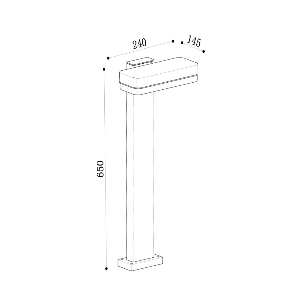 چراغ پارکی ۱0 وات PLX 8005-B سایز