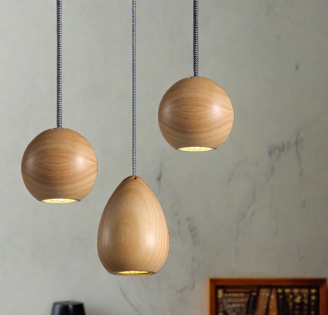 چراغ آویز چوبی